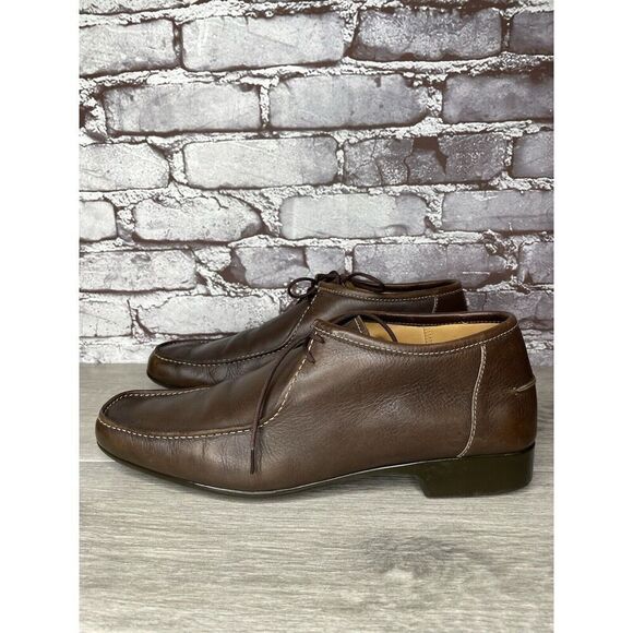 J.M. WESTON Brown Leather 629 CHUKKA Dress Shoes Men’s Sz 10.5D UK/11M US France - Picture 1 of 16